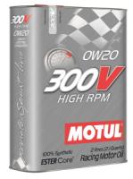 Спортивное моторное масло MOTUL 300V High RPM 0W-20 RACING, 2л